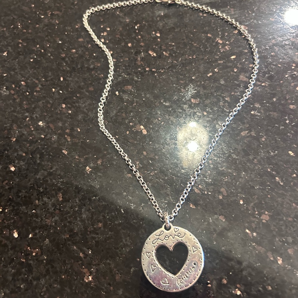 Brighton silver heart necklace adjustable